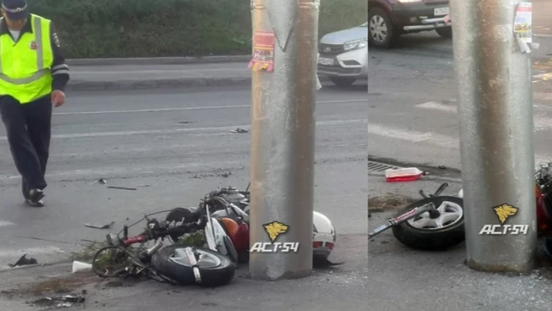 В Новосибирске парень и 18-летняя девушка погибли на мопеде, столкнувшись с автомобилем
