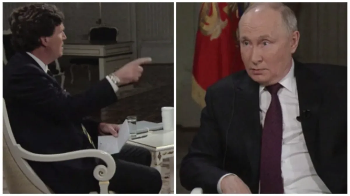 Интервью с Владимиром Путиным. Фото: кадр из видео kremlin.ru