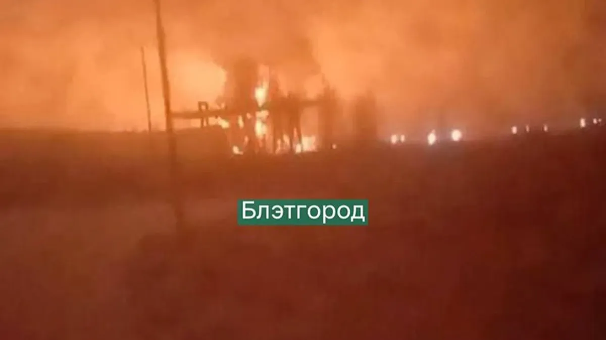 ВСУ нанесли ракетный удар по Белгородской области: горят нефтебаза и Борисовский завод мостовых металлоконструкций - видео 