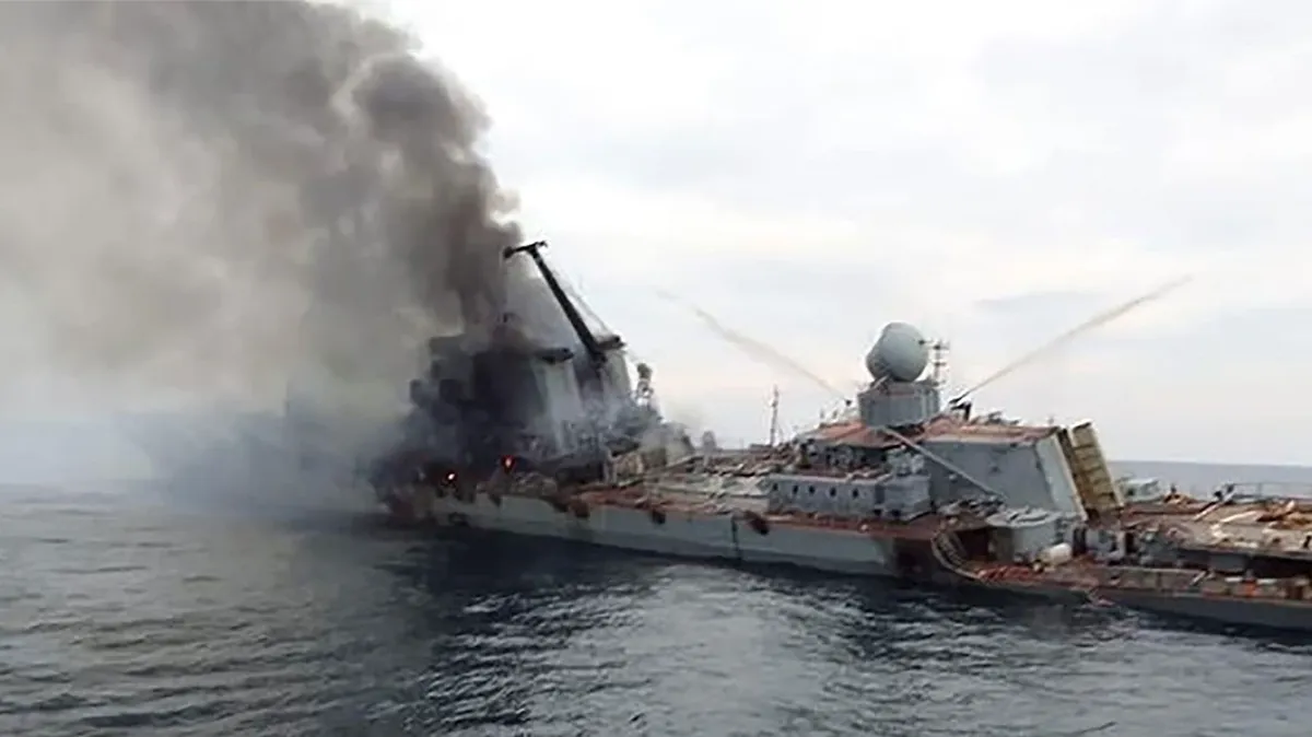 Киев узнал о местонахождении крейсера “Москва” после запроса в Вашингтон. Фото: CNN