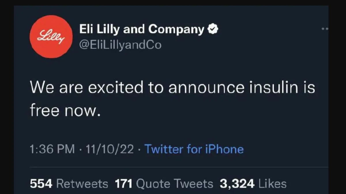 Американская фармацевтическая компания Eli Lilly & Company потеряла 16 миллиардов долларов из-за изменений в Twitter, которые внес Илон Маск