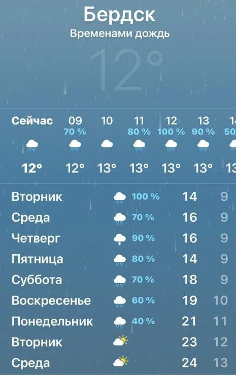 Погода не радует жителей Бердска 