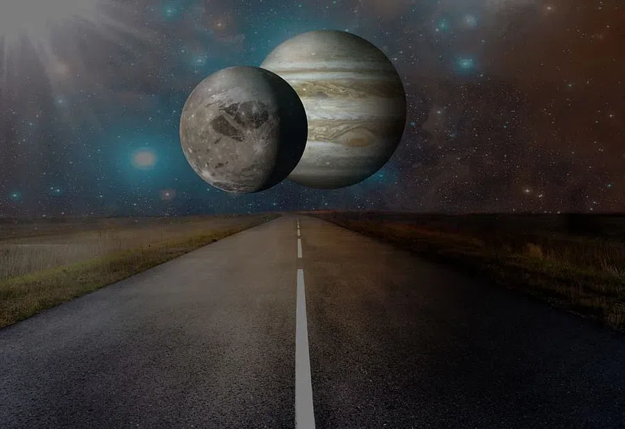 планеты, дорога, звезды