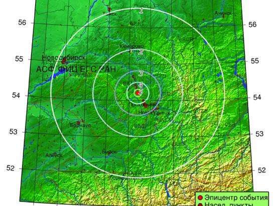 Ночное землетрясение в пять баллов сотрясло весь Кузбасс в ночь на 26 января 2022 года