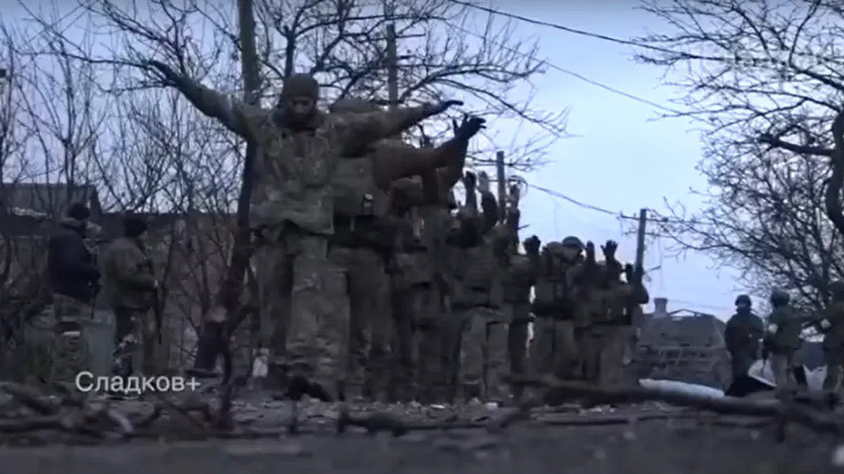 267 морпехов ВСУ сдались армии России в Мариуполе. Фото: сркиншот с видео Александра Сладкова