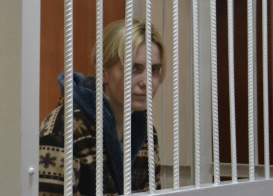 Екатерина Песляк во время суда о мере пресечения