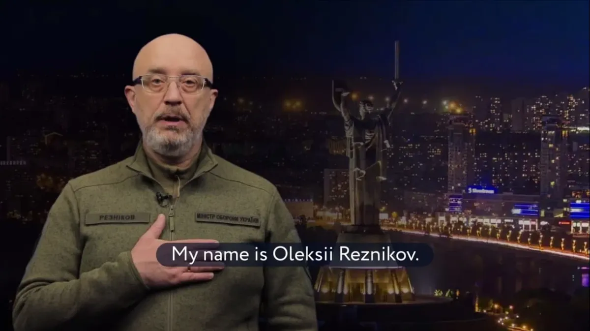 Министр обороны Украины Алексей Резников обратился к жителям России 