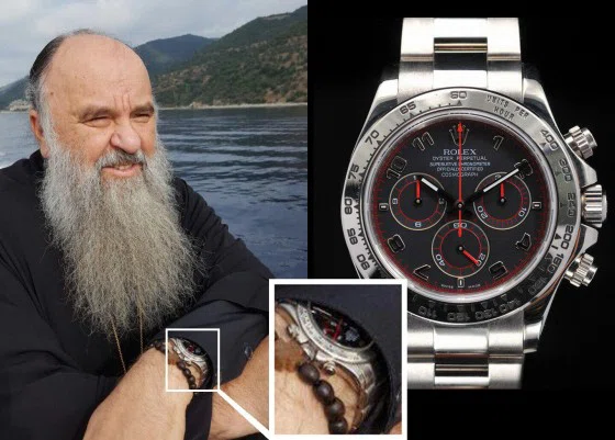Часы похожие Rolex Daytona за 2,5 млн рублей заметили у митрополита  Петербургского 