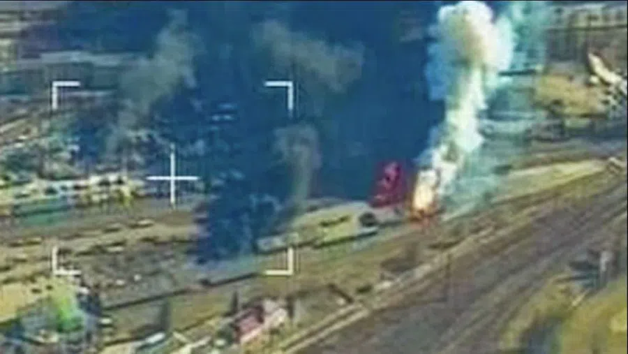 В Минобороны показало на видео применение БПЛА «Орлан-10», уничтожившей склад боеприпасов около Чернигова