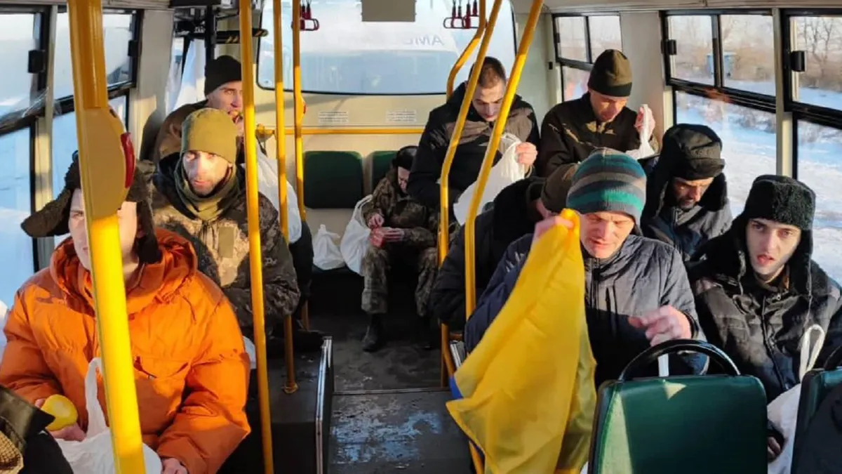 Первый обмен военнопленными в 2023 году: 50 российских военнослужащих вернулись на Родину - видео
