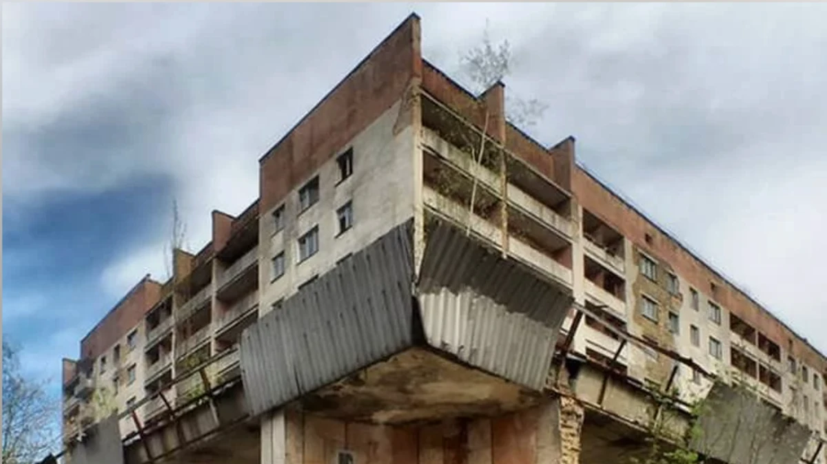 Так выглядят здания Чернобыля спустя время. Фото: pinterest