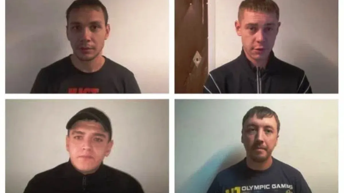  Членов бердской ОПГ задержали 13 марта 2020 года. В августе 2021-го начался суд. Анатолий Конев (на фото — внизу слева) признан организатором банды. Фото: СКР по НСО
