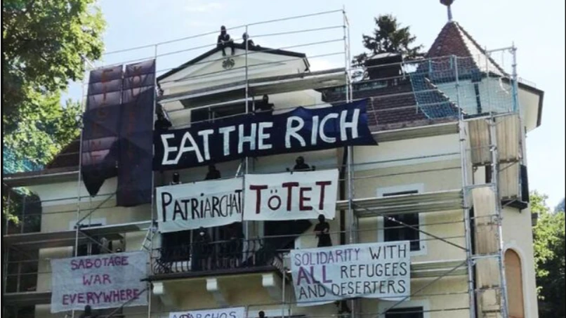 Анархисты в Австрии захватили дом российского бизнесмена. Фото: sn.at