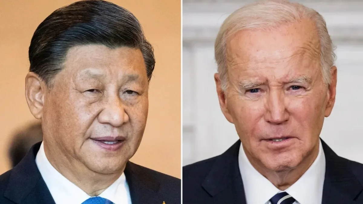 Китайский лидер Си Цзиньпин (слева) и президент США Джо Байден. Фото: Getty