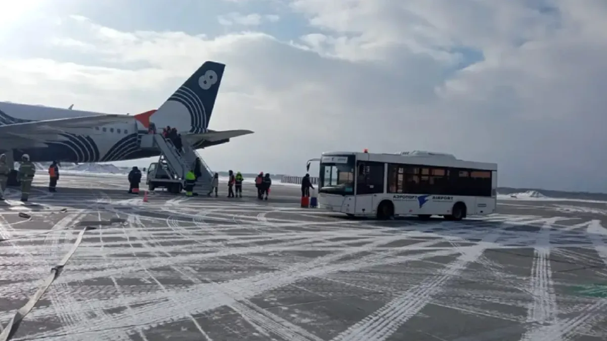В Южно-Сахалинске самолет сел из-за того, что у пассажира задымился пауэрбанк