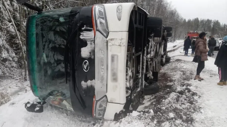 Автобус с туристами перевернулся в Карелии — пострадали пятеро