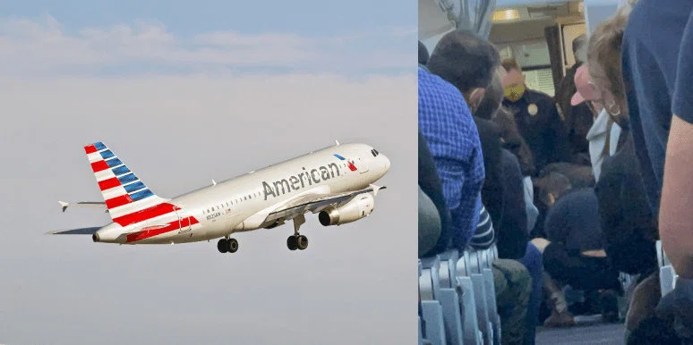 American Airlines приземлились не в Вашингтоне, а в Канзас-Сити: пассажир устроил дебош и пытался ворваться в кабину пилотов, но от стюардессы получил кофейником по голове