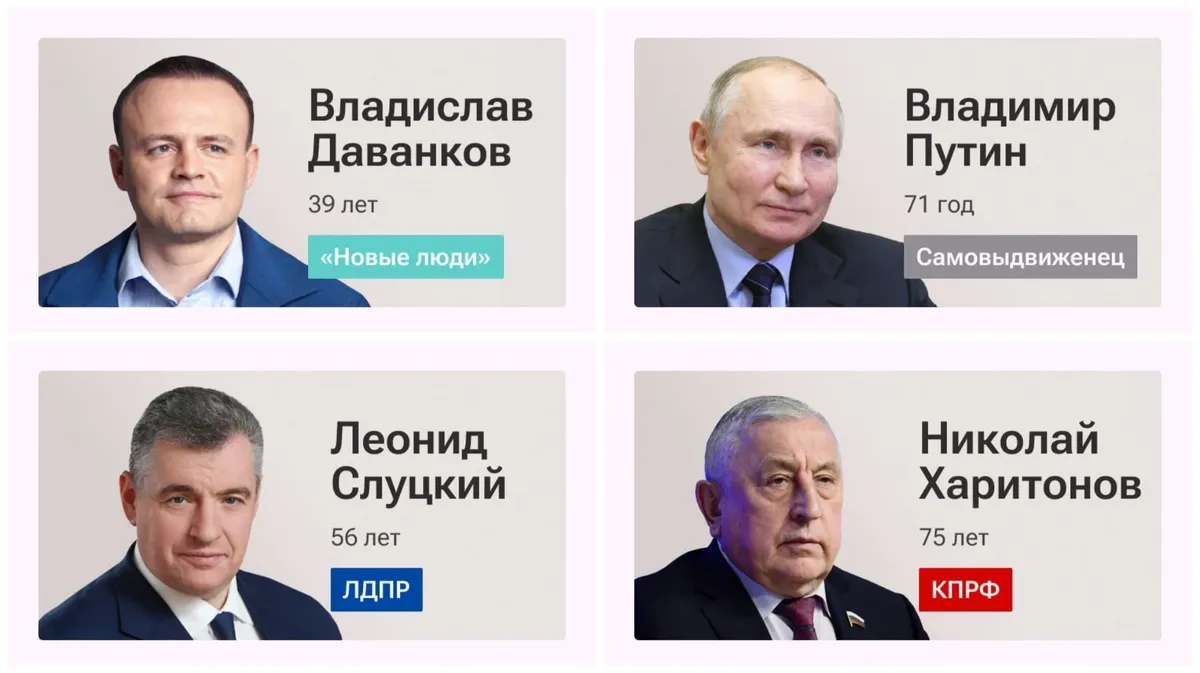 ЦИК утвердил бюллетени: список кандидатов — Бориса Надеждина не включили