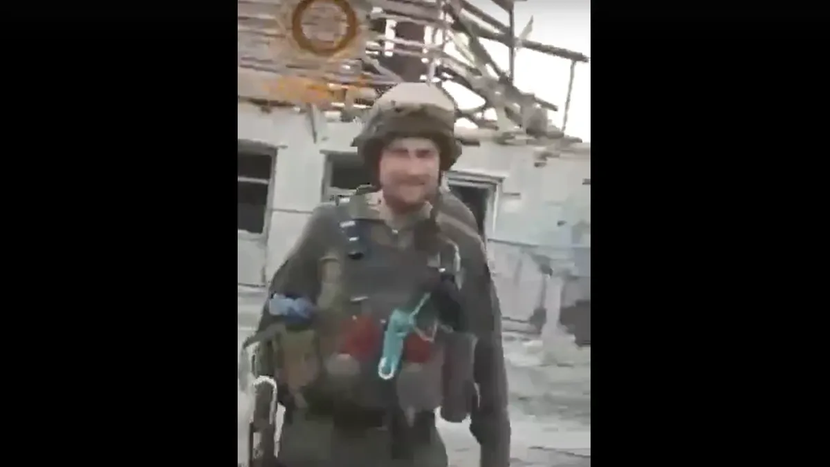 Кадыровцы освободили один из районов в ЛНР. Фото: скриншот с видео Рамзана Кадырова