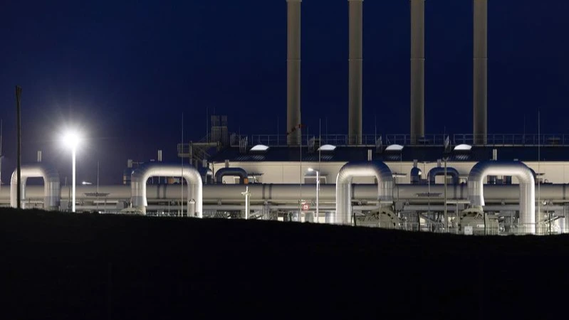 
Газоприемная станция остановленного проекта Nord Stream в Любмине, Германия.Фотограф: Кристиан Бочи/Bloomberg