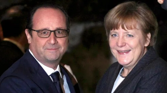Франсуа Олланд и  Ангела Меркель