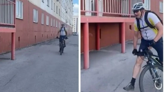 «Чуть не упал» В Новосибирске депутат Конько упал с велосипеда, оригинально поздравляя горожан с Днем физкультурника