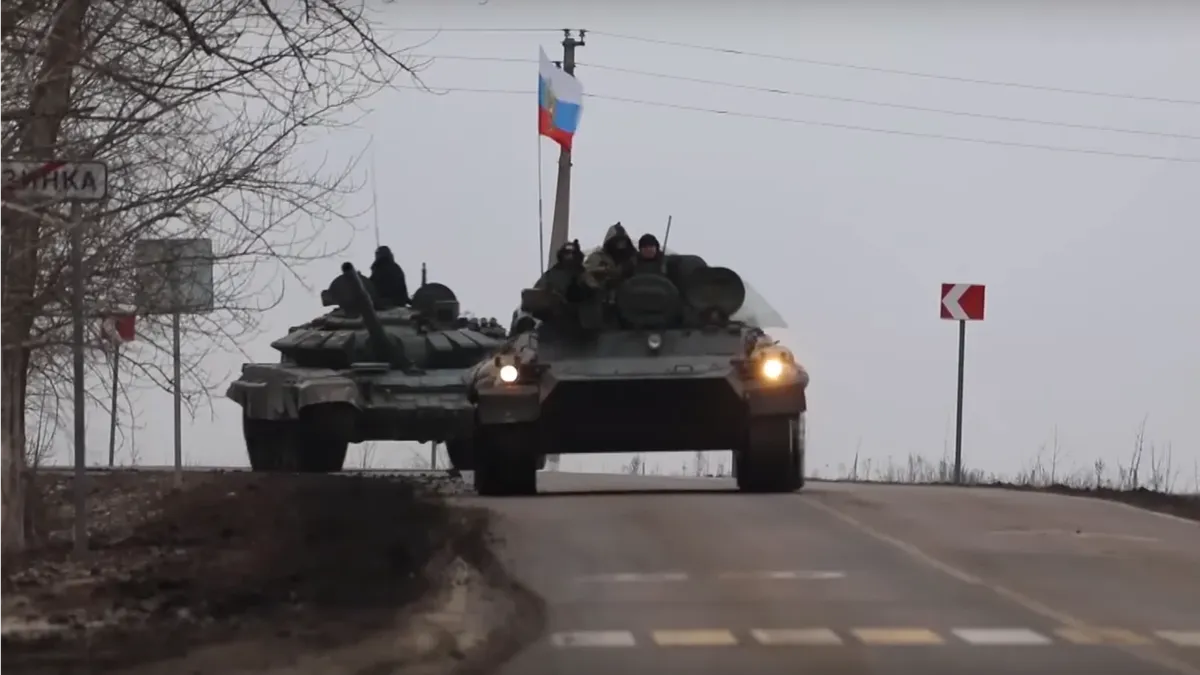 Продвижение армии РФ по Украине. Фото: скриншот с видео Минобороны