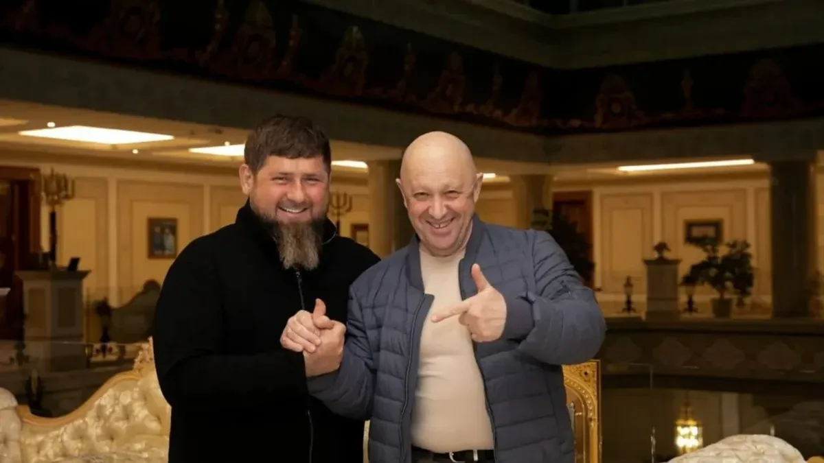 Рамзан Кадыров и Евгений Пригожин. Фото: t.me/RKadyrov_95 