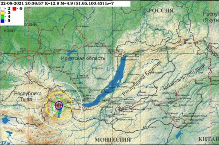 Мощное землетрясение произошло ночью 23 августа в Иркутской области