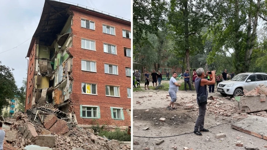 В Омске обрушилась «пятиэтажка». Местные СМИ сообщают, что под завалами ищут ребенка - видео