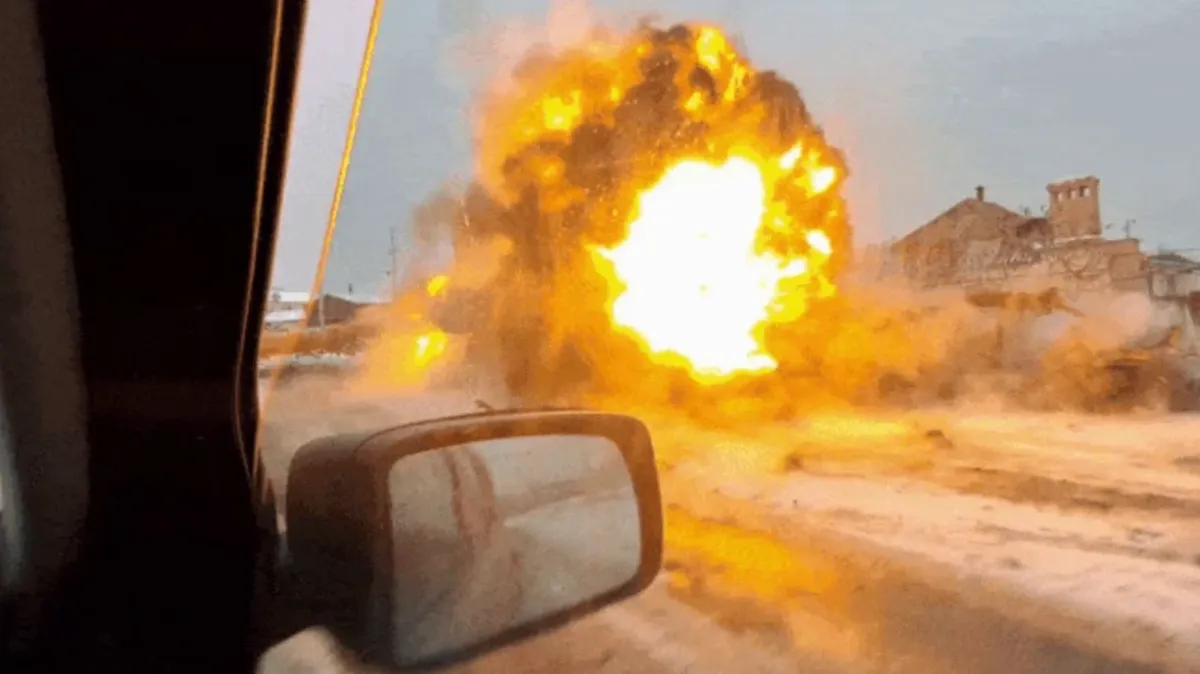 Взрыв в Артемовске. Фото: кадр из видео