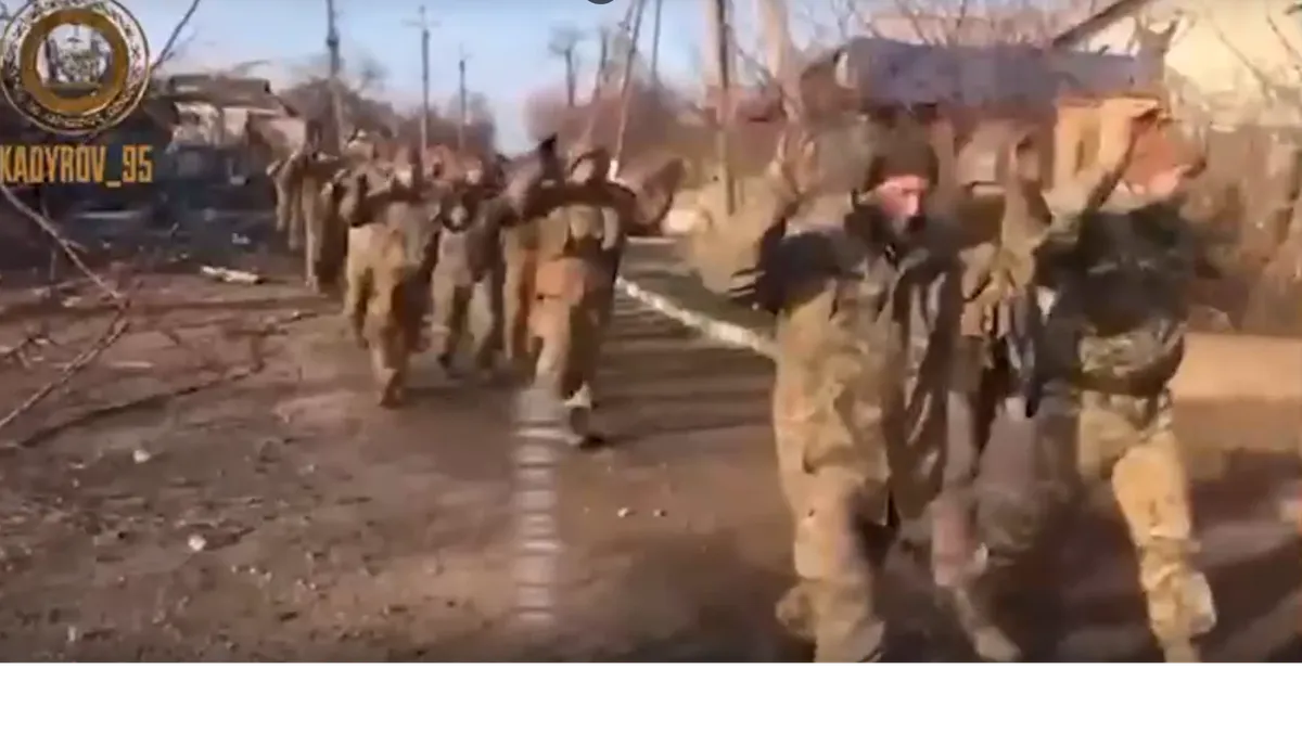 Кадыров показал видео, как сдаются в плен 267 морпехов 503-го батальона ВМС Украины в Мариуполе 