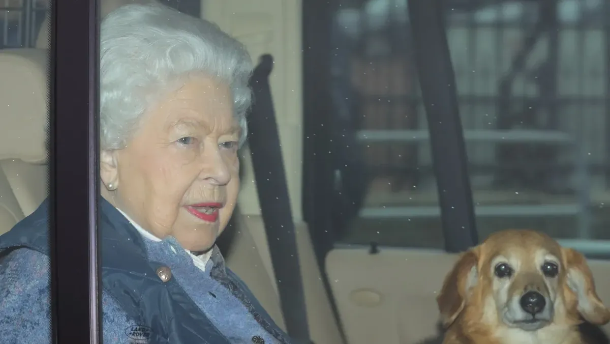 Королева Елизавета покидает Букингемский дворец 19 марта с дорги по кличке Кэнди, 2020 год. Фото: GETTY IMAGES